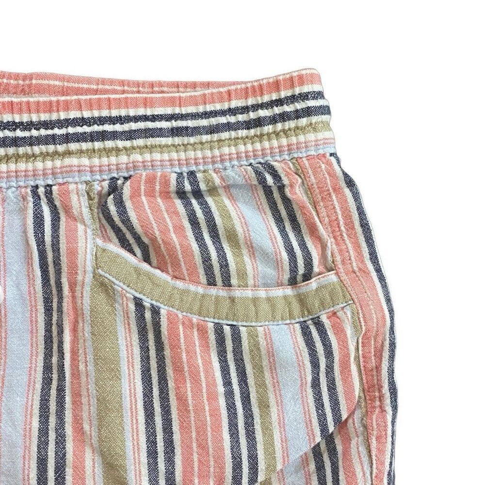 Gaplarge Striped Linen Blend Drawstring Shorts - image 2